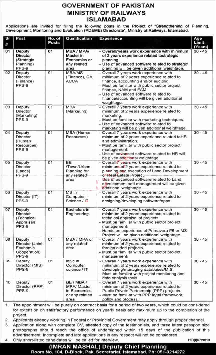 Pakistan Railways Jobs 2020 advertisement 