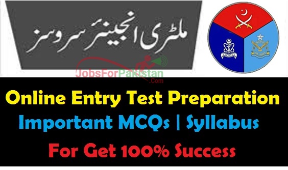 MES Jobs MCQs Entry Test SYLLABUS 
